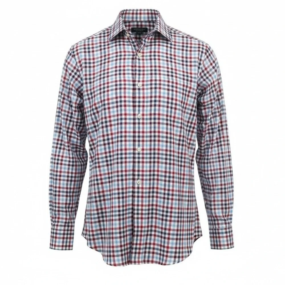 Gingham Button Down 100% Cotton Slim Fit Medium Banana Republic Mens‎